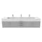 Castello Usa Nile 84-inch Gray Vanity Set with White Top and Chrome Handles CB-MC-84G-CHR-2053-WH - alternate 7